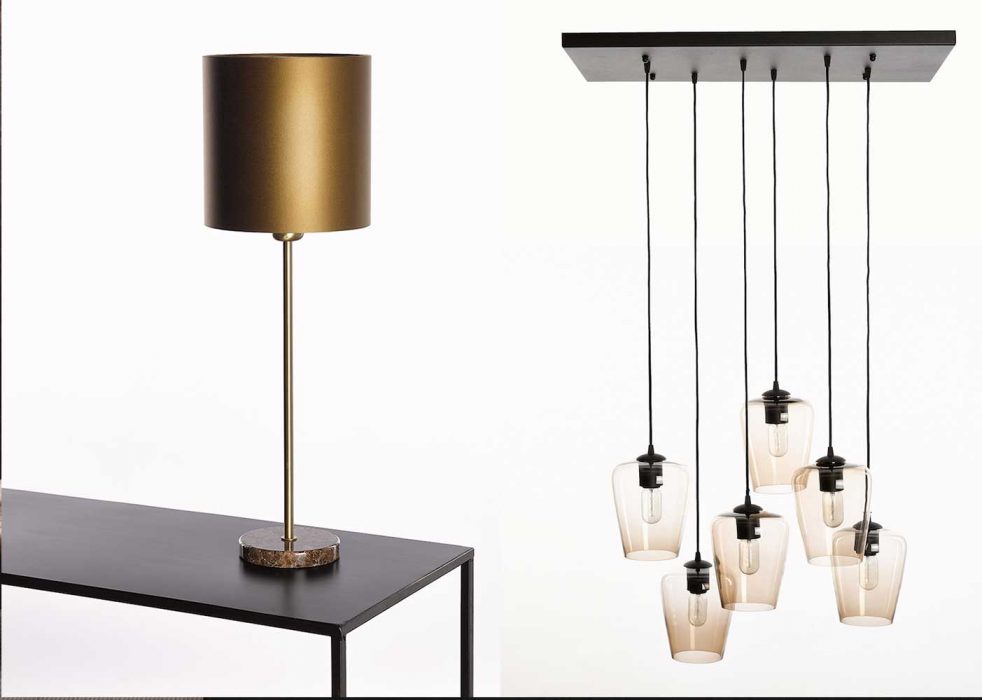 Lamp links MD: Monaco - Lamp rechts Topaz