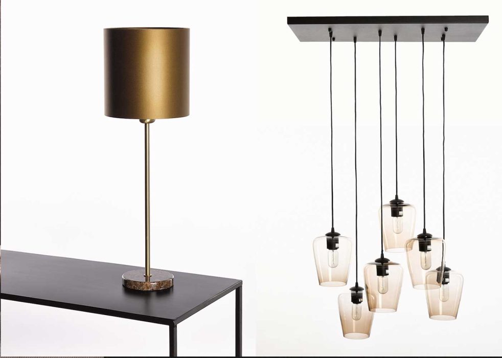 Lamp links MD: Monaco - Lamp rechts Topaz